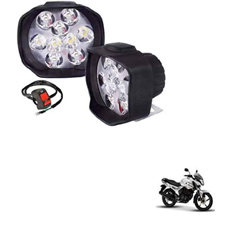 Kozdiko 2 Pcs Sheen 15W 9 LED 6000k Transformer Bumble Bee Style LED Fog Light Set for Yamaha SZR03, koz_81425
