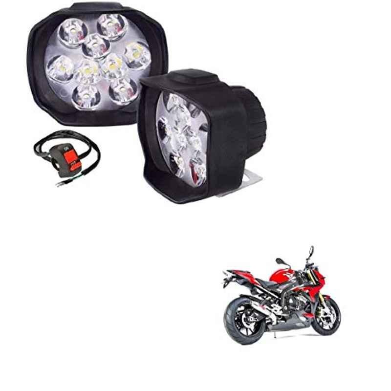 Kozdiko 2 Pcs Sheen 15W 9 LED 6000k Transformer Bumble Bee Style LED Fog Light Set for BMW S1000R, koz_81378