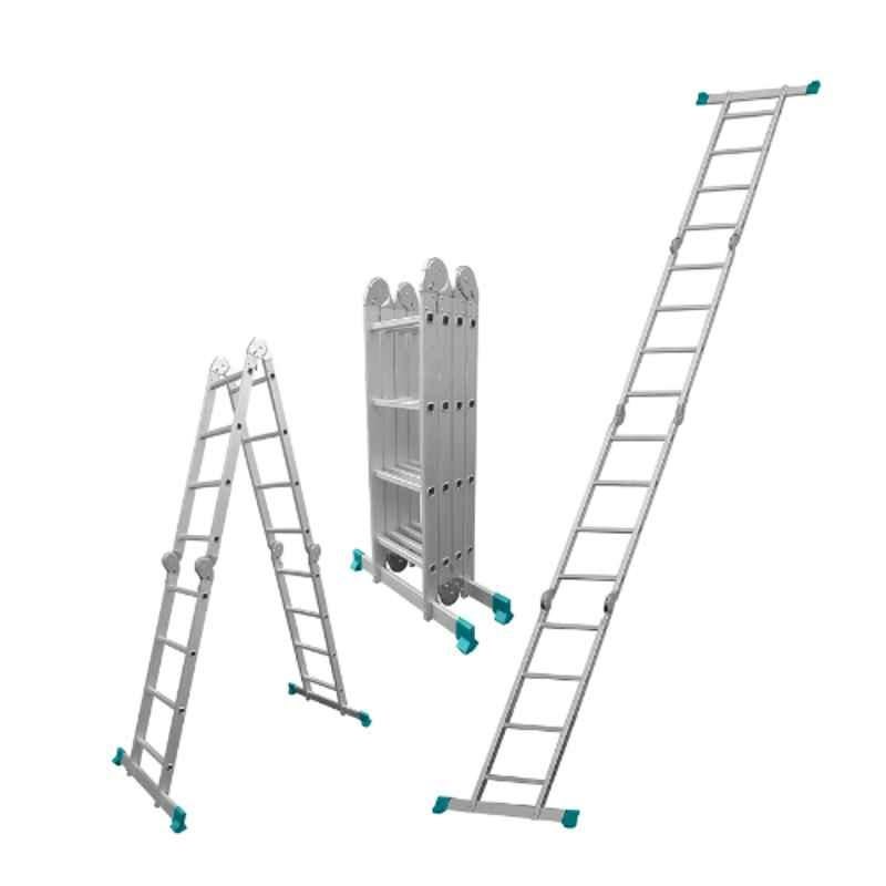 Total 150kg 4x4 Step Aluminium Multi Purpose Ladder, THLAD04441
