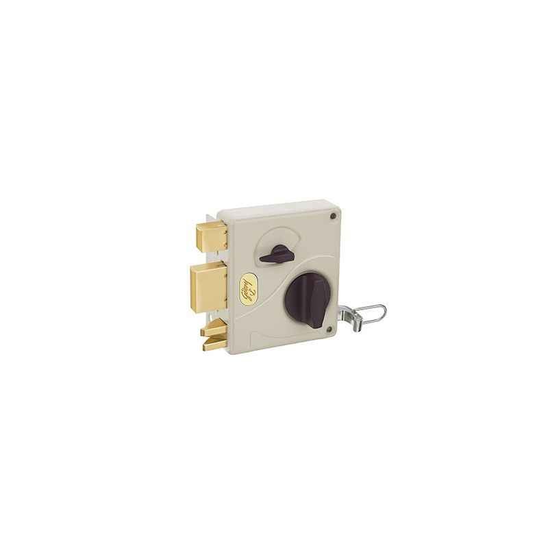 Godrej Ultra Tribolt 1CK I/O Beige Brown Rim Lock, 8133
