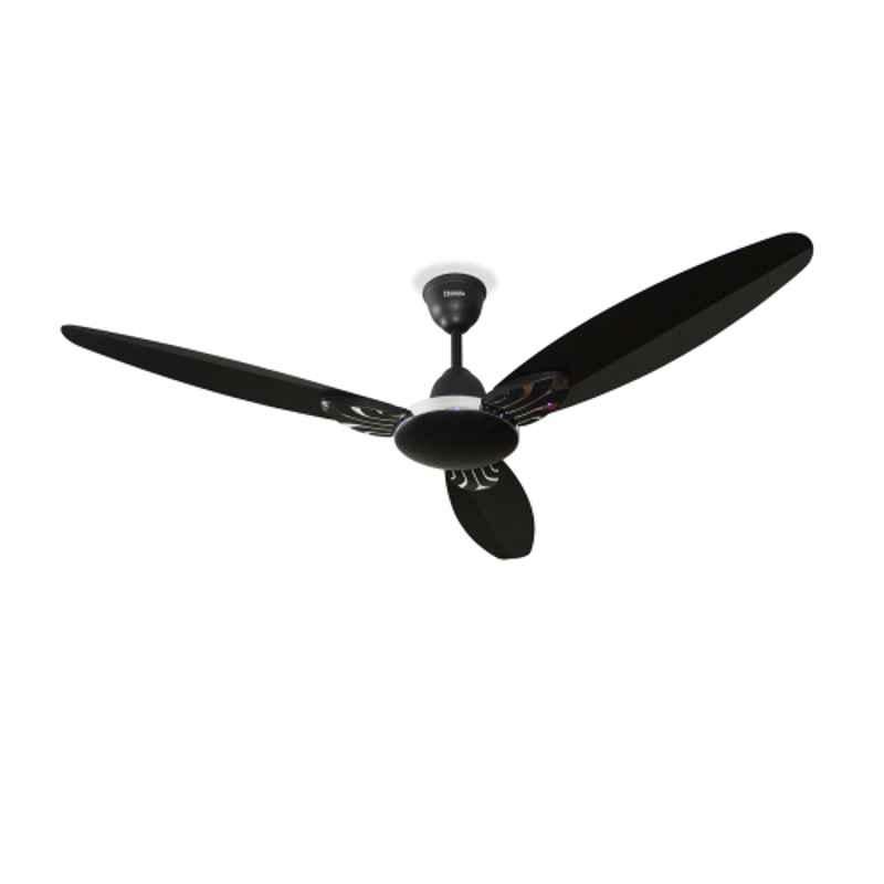 Zeorgia Lotus CF Smoke 50W 400rpm Aluminium & ABS Brown Ceiling Fan, Sweep: 1200 mm (Pack of 3)