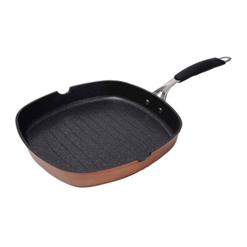 Bergner Infinity Chefs 28cm Copper Non Stick Forged Aluminium Grill Pan, BGIC-1004B