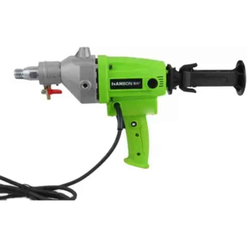 Hanbon 110-1350W 1100 rpm Green & Silver Pistol Grip Water Drill, 142101