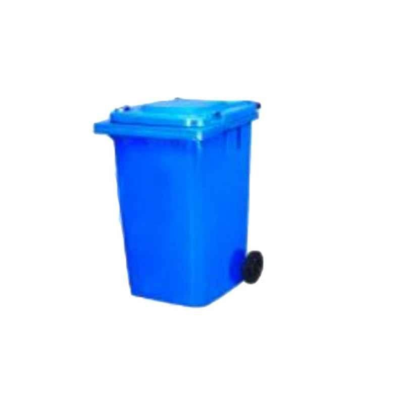 Delta 240L Blue Plastic Dustbin with 2 Wheels, DWB-240-REG-B