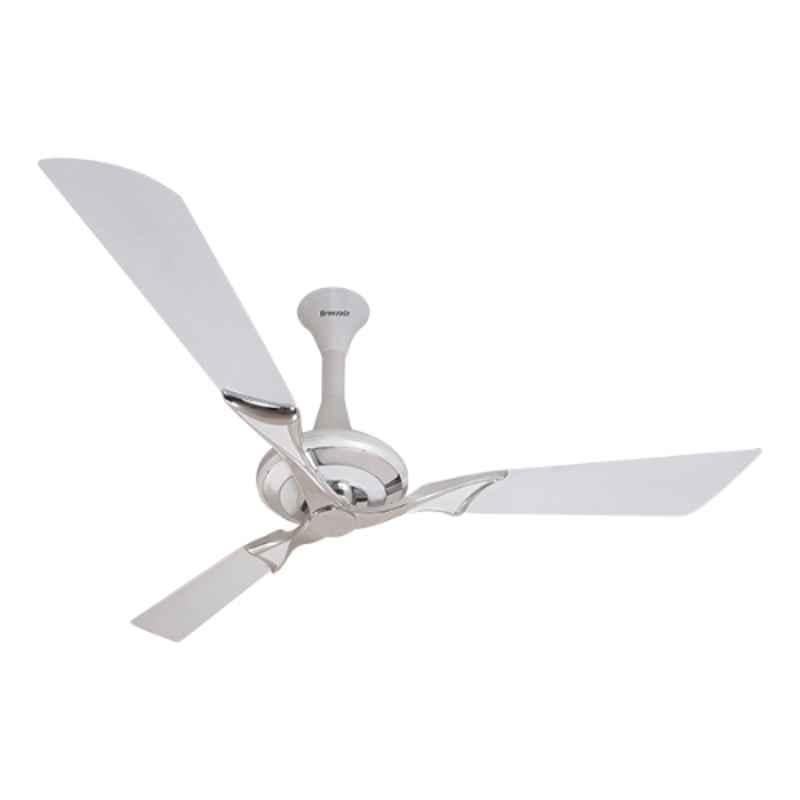 Breezalit Stella 70W Pearl White Designer Ceiling Fan, BZ046, Sweep: 1320 mm