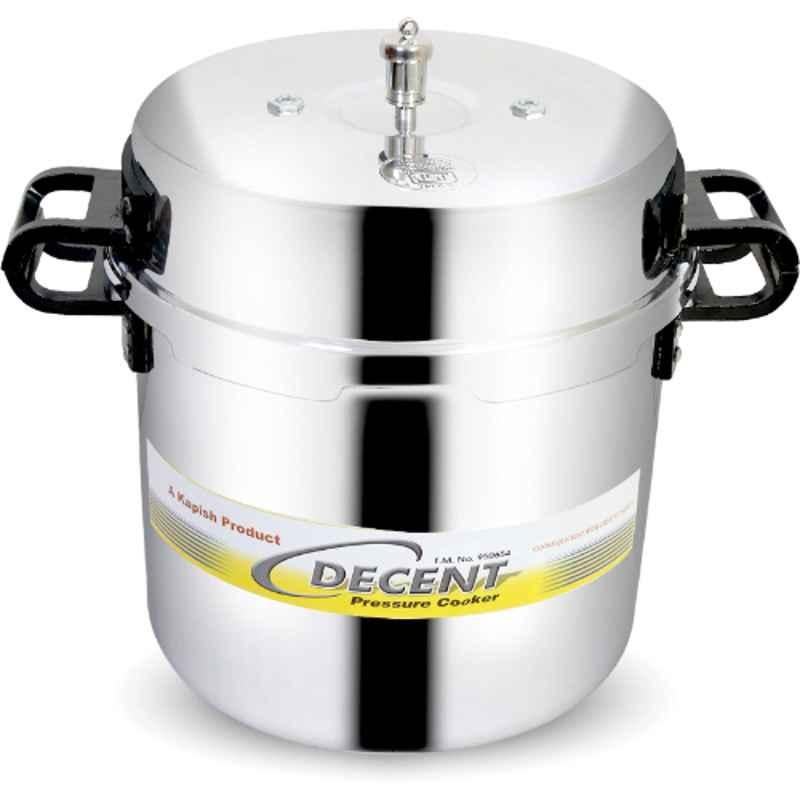 Decent Jumbo 22L Aluminium Silver Outer Lid Pressure Cooker, DECPT0022L