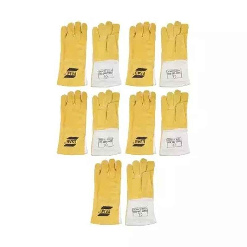 ESAB Yellow Welding Hand Gloves, 2001005055 (Pack of 5)