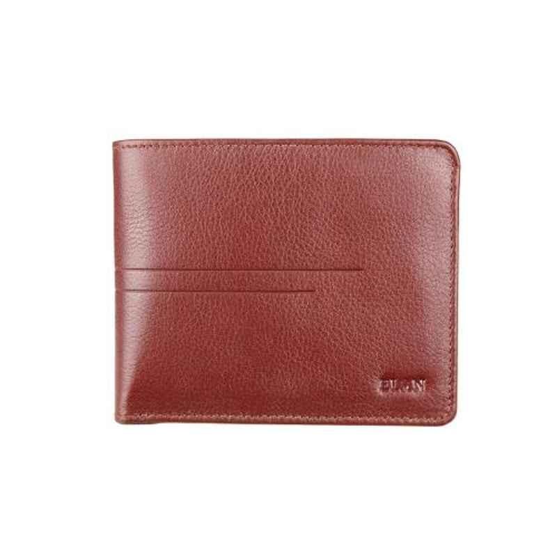Elan Classic 12x10x3cm 12 Slot Brown Leather Card Wallet with Flap, ECW-9506-BR