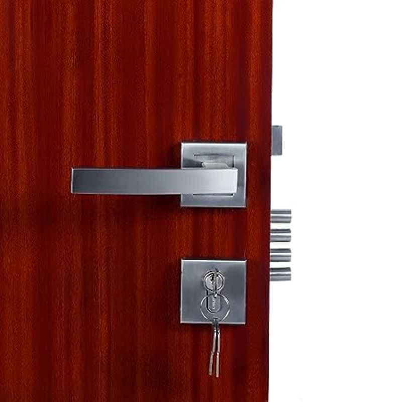 Handle Waala Rose MG308 Stainless Steel Silver Both Side Key Mortise Door Lock Set
