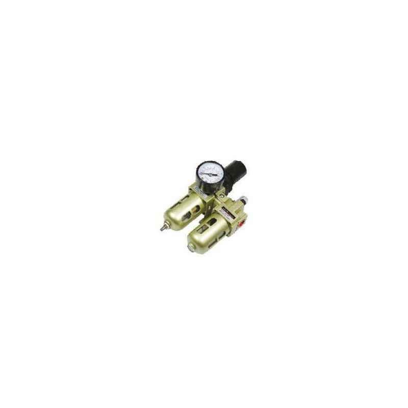 Akari 1/4 Inch AC Series FRL with Gauge & Metal Guard, AC2010-02M