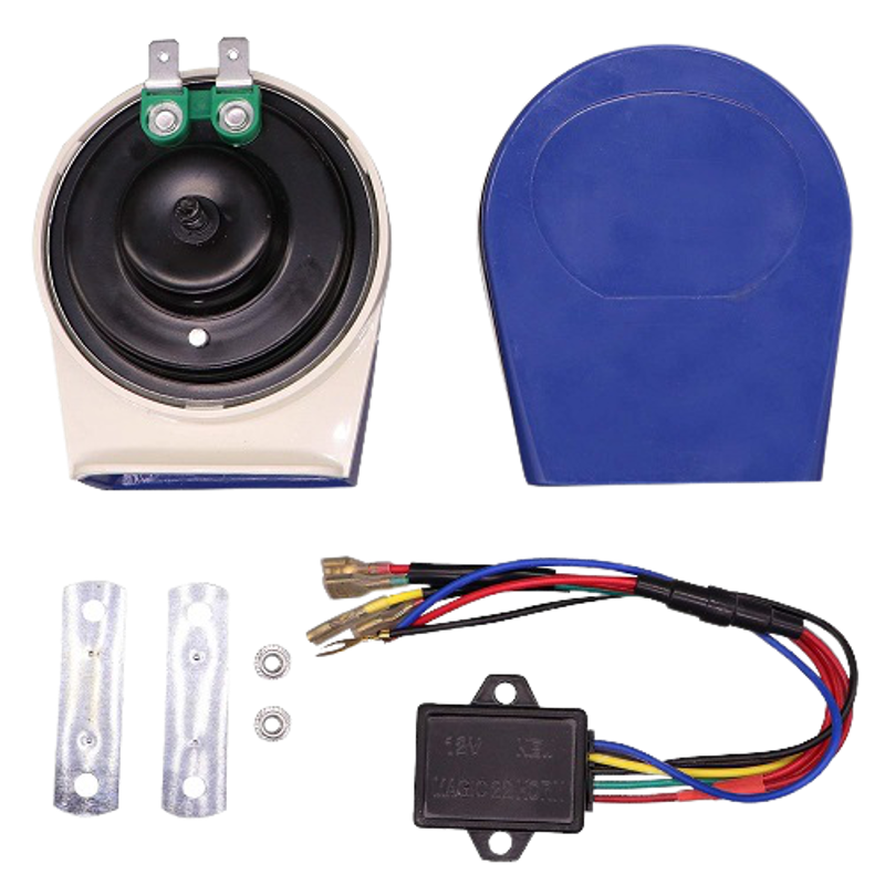 AllExtreme EXASHB2 2 Pcs 115dB Horn Air Siren with Speaker Set