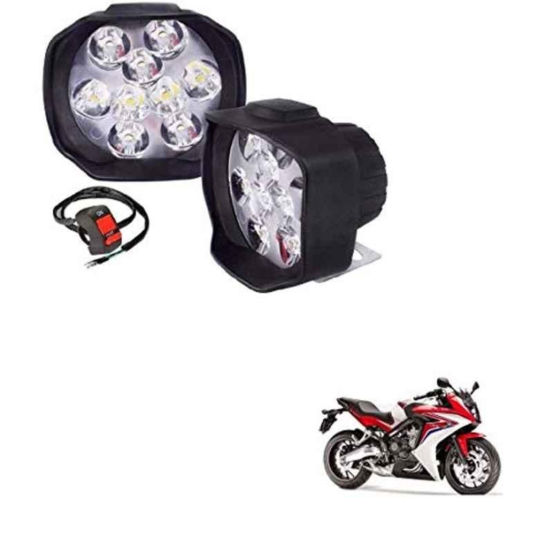 Kozdiko 2 Pcs Sheen 15W 9 LED 6000k Transformer Bumble Bee Style LED Fog Light Set for Honda CBR 650F, koz_81356