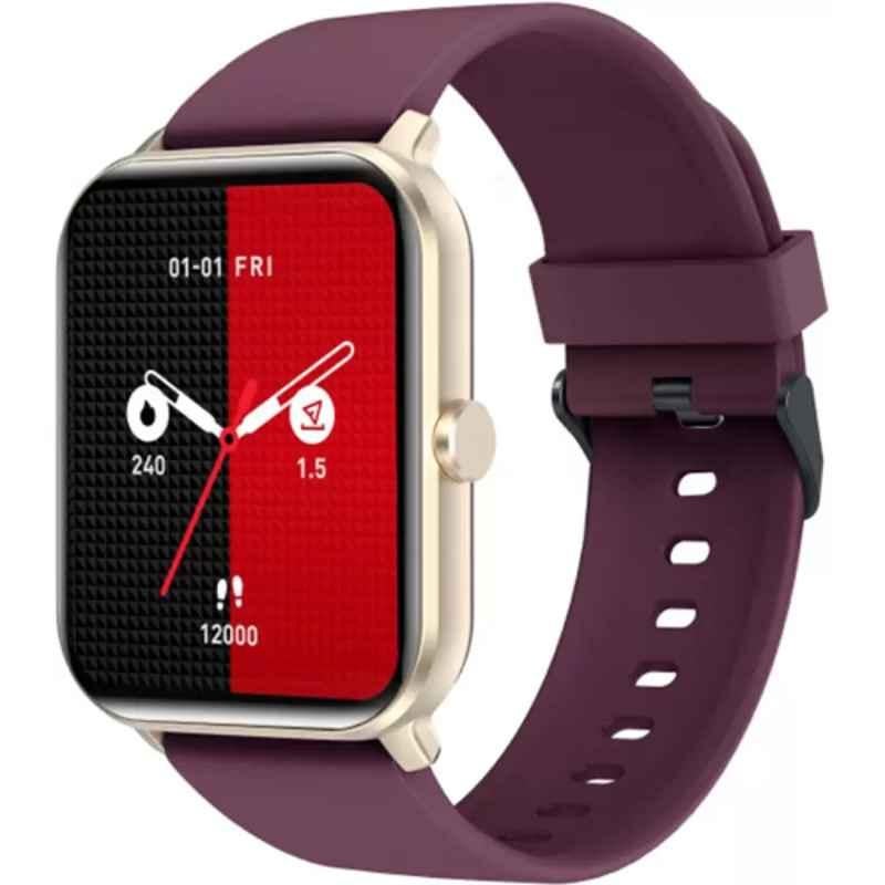 Gizmore GizFit 910 Ultra 1.69 inch Touchscreen Burgundy BT Calling Smartwatch
