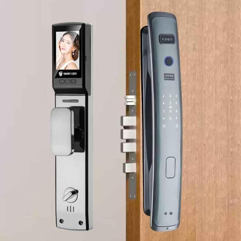 Golens X58 Aluminum Grey Smart Digital Door Lock with 3D Face ID Recognition