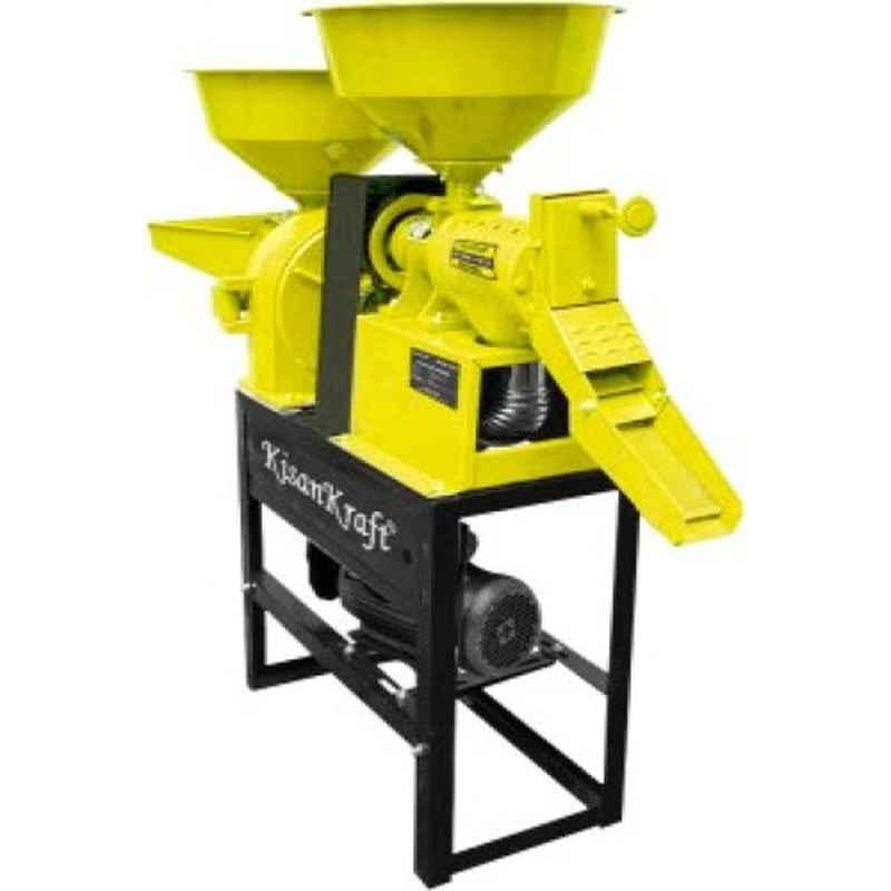 Kisankraft KK-RMC-F4C21 3HP Rice Milling Machine with Grinder & Electric Motor