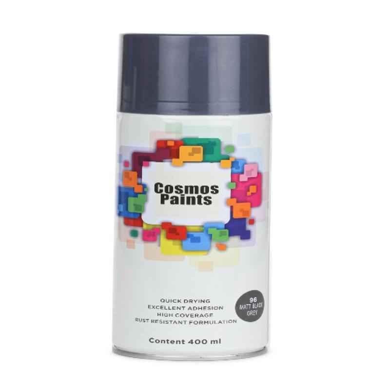 Cosmos 400ml Matt Black Grey Spray Paint, COS-96