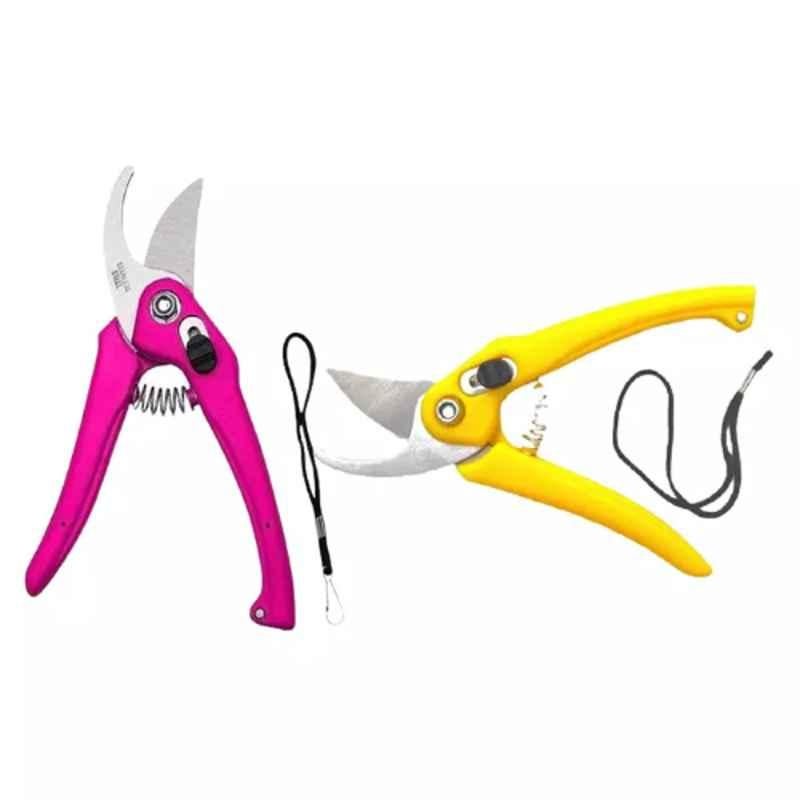 Sky Blue 0.98 inch Iron Bypass Pruner, SBPRUNERMDX0241 (Pack of 2)