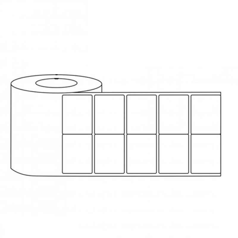 LabelKart 50x38mm Paper White 2UP Chromo Label Roll