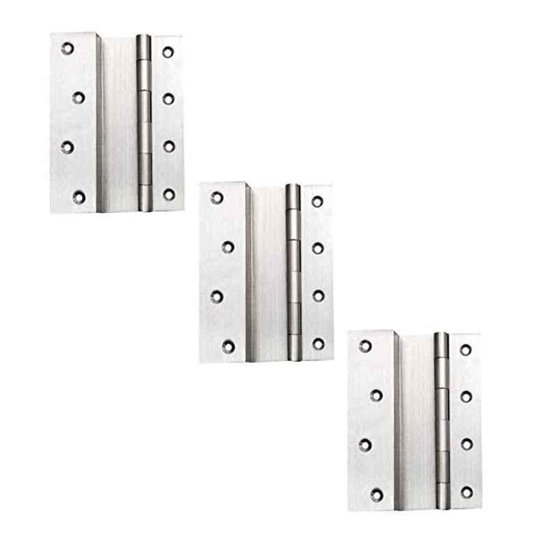 Smart Shophar 3 inch Stainless Steel Silver L Type Hinge, SHA40HG-LTYP-3X19X12SL1.5-P3 (Pack of 3)