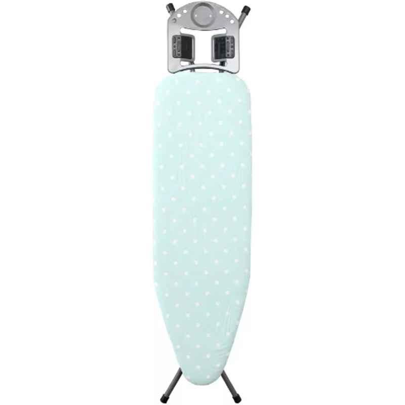 Alnico 122x38cm Steel & Cotton Green Large Ironing Board with Adjustable Height