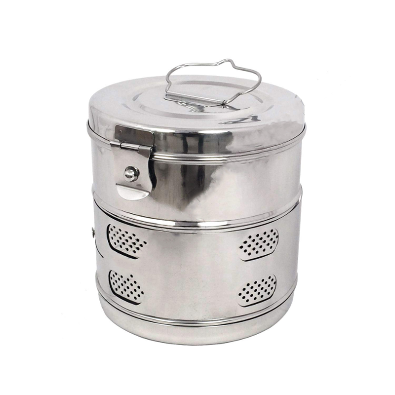 Indosurgicals 11x9 inch Stainless Steel Dressing Drum, 70098