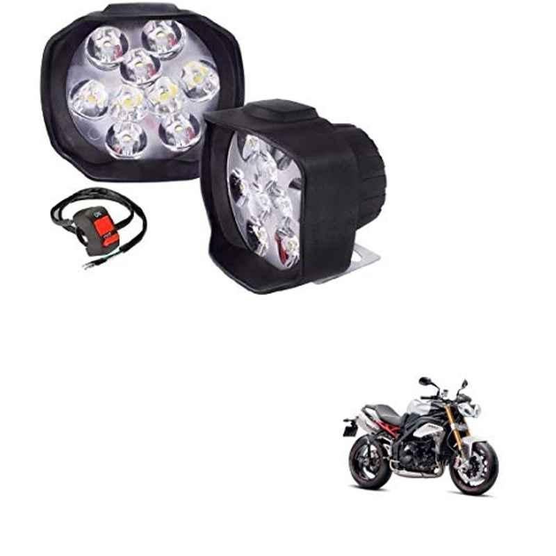 Kozdiko 2 Pcs Sheen 15W 9 LED 6000k Transformer Bumble Bee Style LED Fog Light Set for Triumph Speed Triple, koz_81358