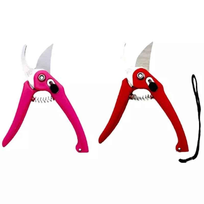 Sky Blue 0.98 inch Iron Bypass Pruner, SBPRUNERMDX0192 (Pack of 2)