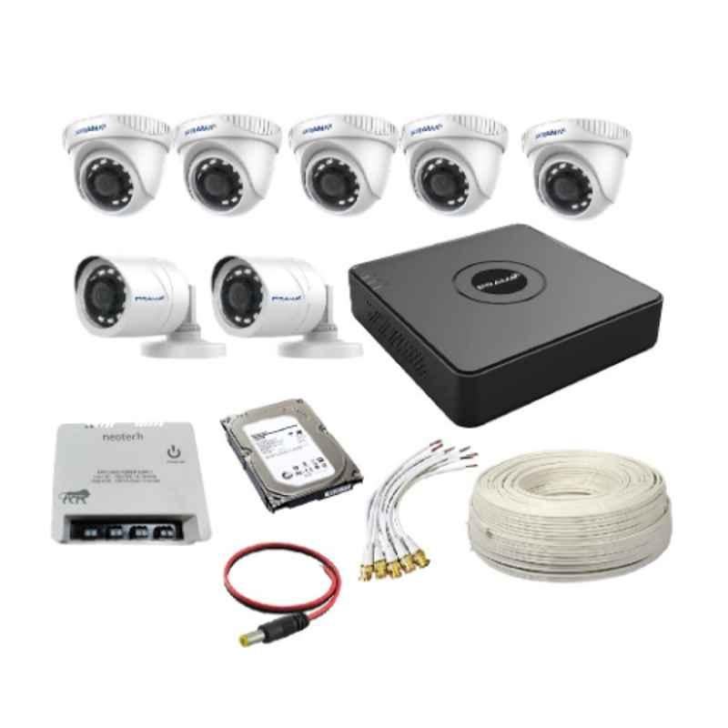 Prama 2MP 5 Dome Camera 2 Bullet Camera with 8 Channel DVR & 1TB Hard Disk Camera Kit