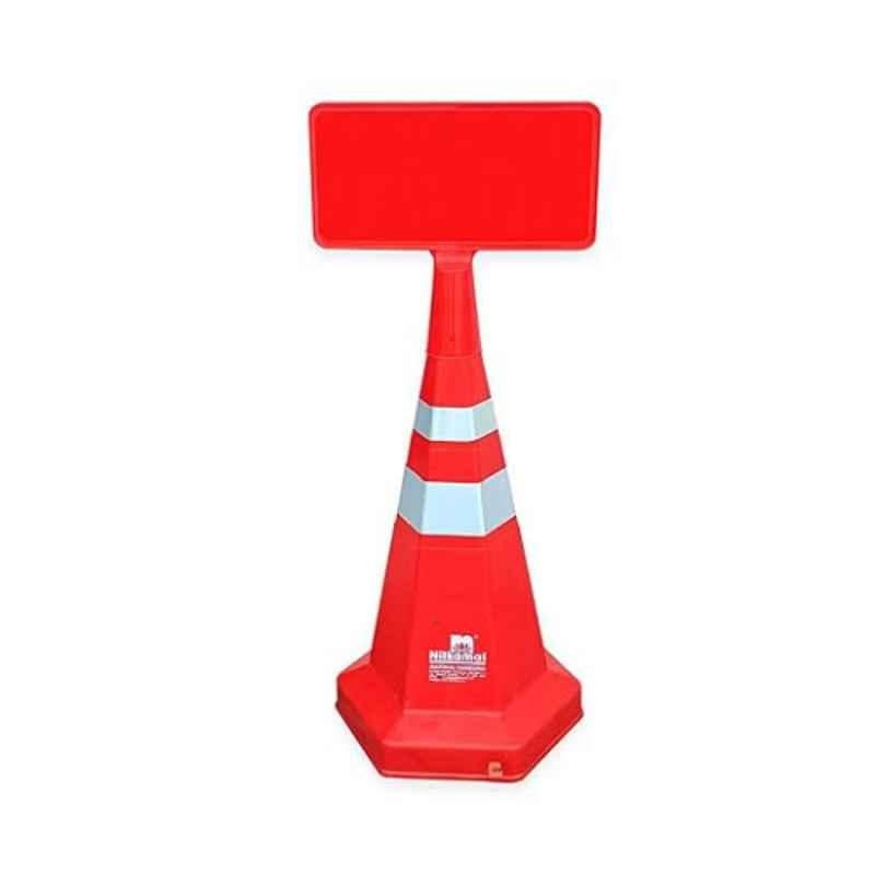 Nilkamal 750mm Road Traffic Safety Cone with Sign Plate