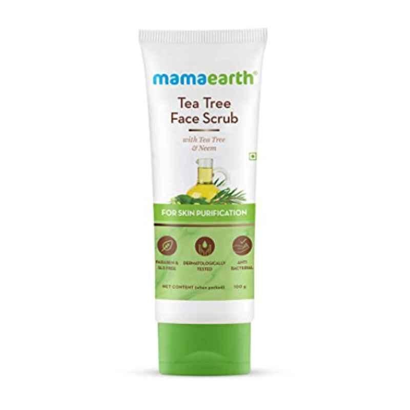 Mamaearth 100g Tea Tree Face Scrub, MAE2081
