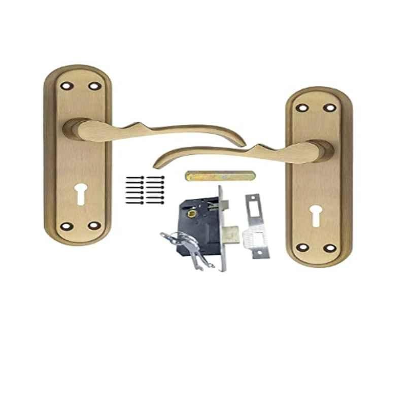 Onmax 7 inch Steel Mortise Lock & Lever Set for House, Hotel, Bedroom & Living Room, LML6+S703MAB