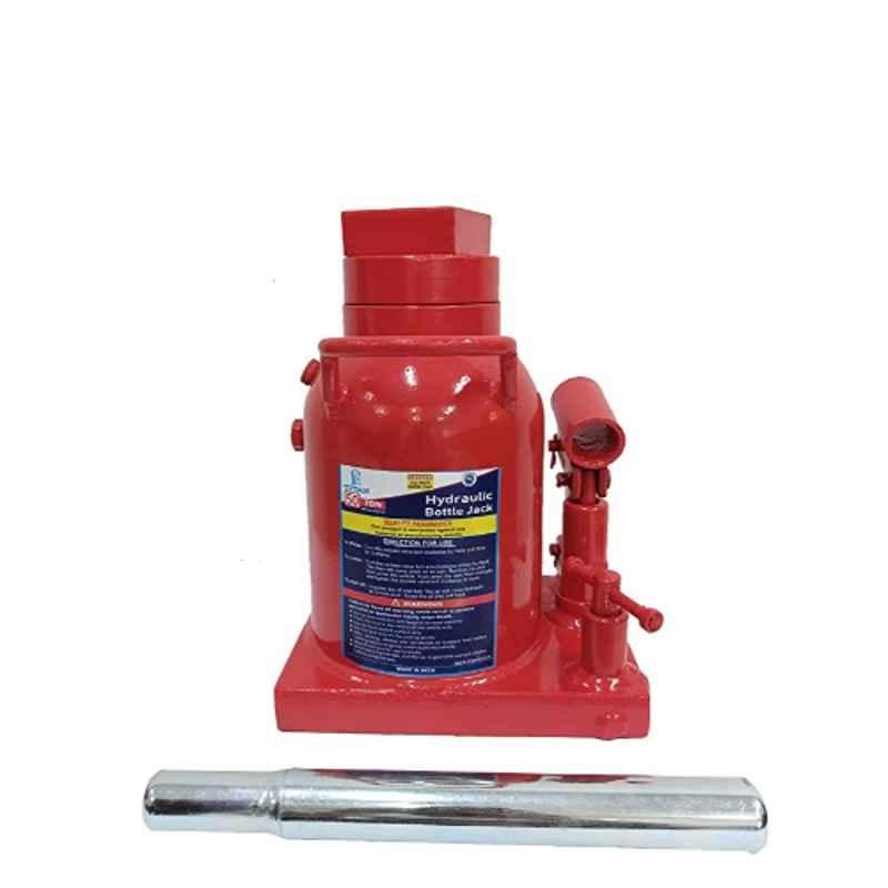 Titan 50 Ton Iron Red Hydraulic Bottle Jack