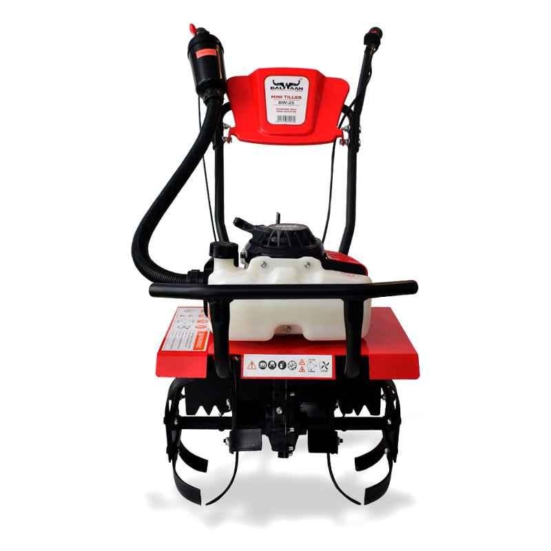 Balwaan BW-25 3HP 2 Stroke 63CC Engine Mini Power Tiller with 16 inch Tilling