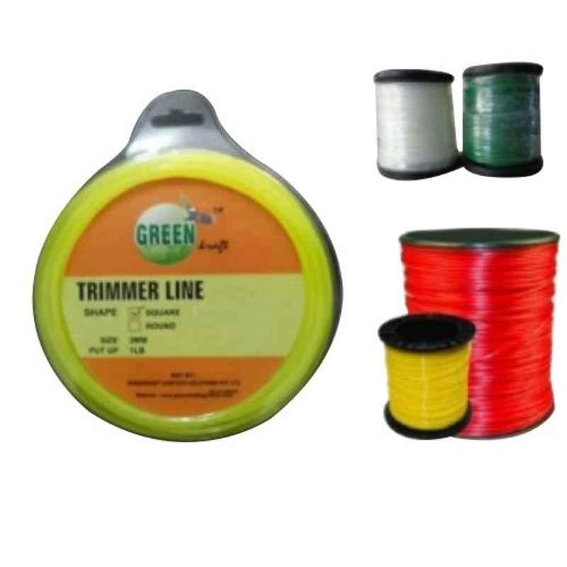 Green Kraft 55m Nylon Lemon Square Trimmer Wire for Brush Cutter