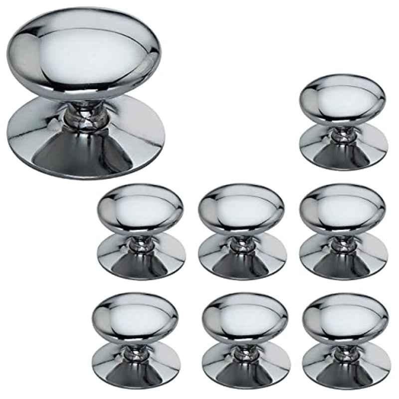 Screwtight 1.25 inch Zinc Chrome Finish Victorian Cupboard & Door Knobs, Z070204CP-8 (Pack of 8)