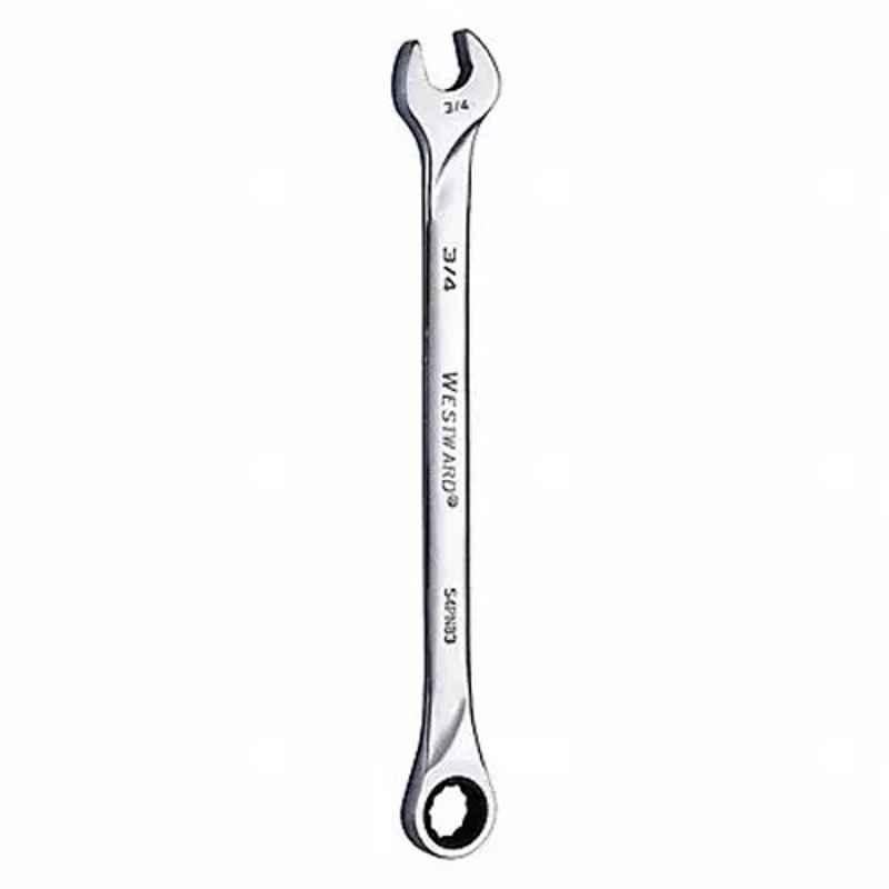 Westward 12 inch Alloy Steel Chrome Ratchet Wrench, 54PN83