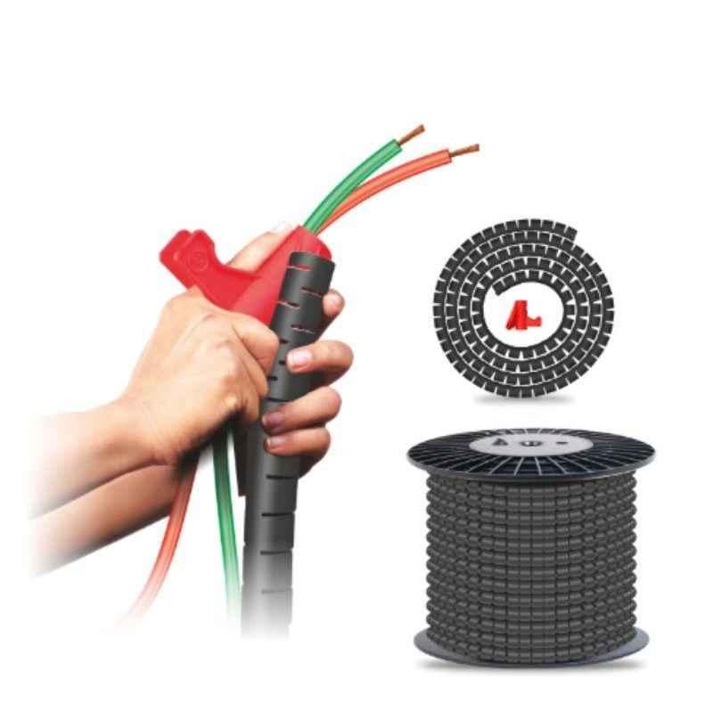Noveau Safe-T-1ST 40mm 10m Virgin HDPE Black Cable Zipper, NSFZ40BK0010