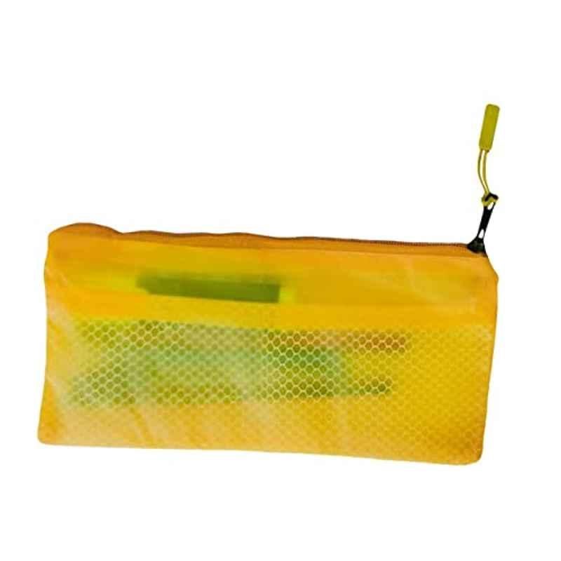 Singhal 26x9x17cm Zipper Pouch for Pen, Pencil & Cosmetics Bag (Pack of 3)