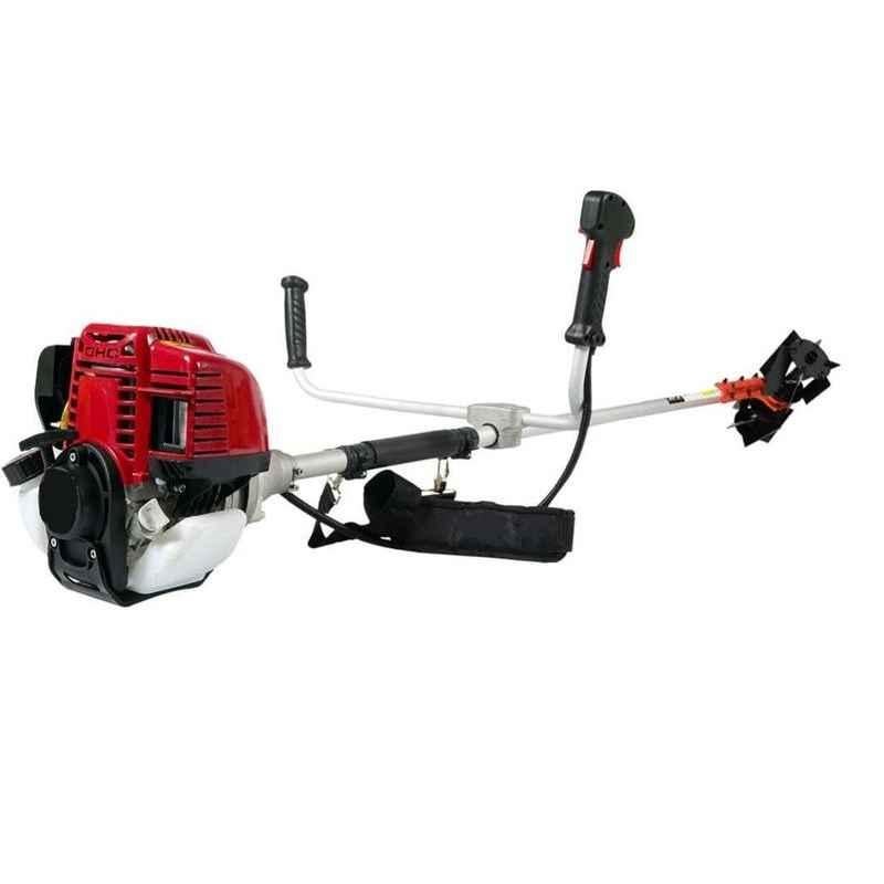 Latson 35cc 4 Stroke Side Pack Crop Brush Cutter Machine with Chainsaw Attachment, 3T & 80T Blade, Tap N Go & Baffle Guard, GX-35CSA