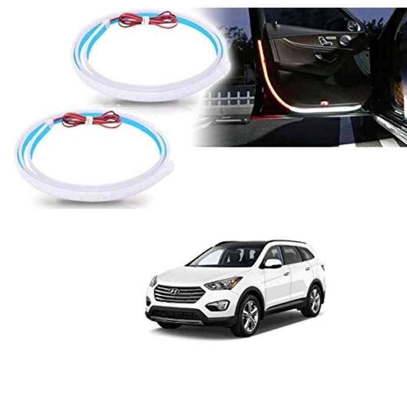 Kozdiko 2 Pcs 120cm Car Door Opening Warning LED Strips Safety Light Set for Hyundai Santafe