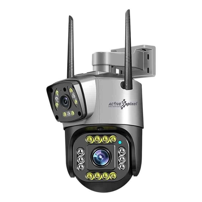 Active Pixel 4G 2MP+2MP Live View Outdoor Wireless Dome Camera with 360 deg Colour Night Vision, Motion Detection & 2-Way Talk