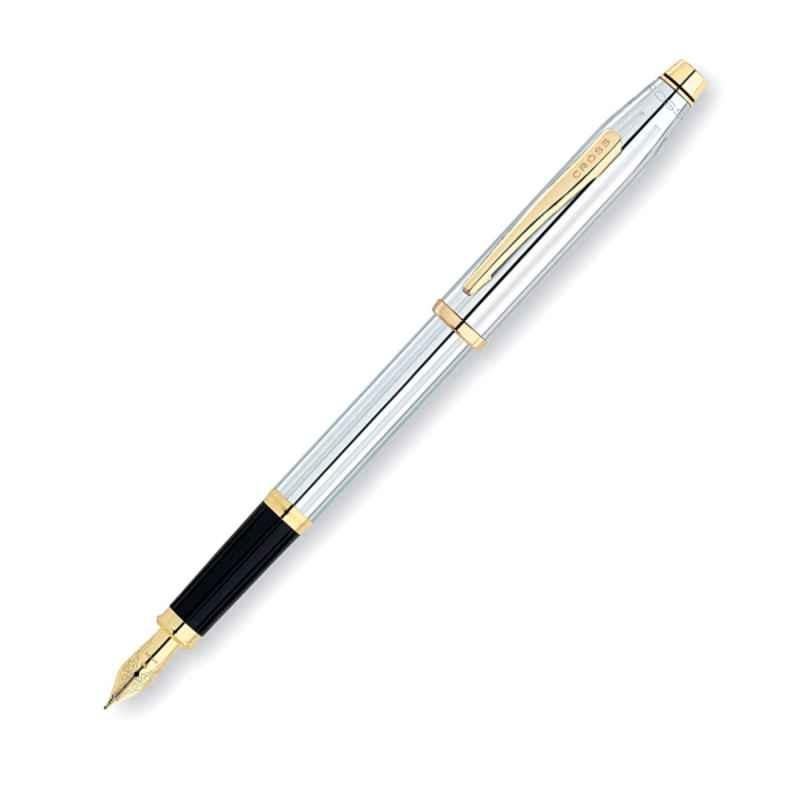 Cross Century II Black Ink xxlarge Nib Fountain Pen with 2 Pcs Black Pen Cartridges Set, 3309-MF