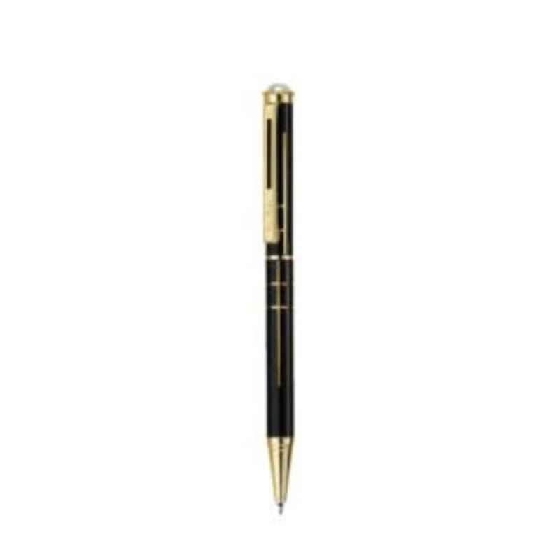 Pierre Cardin Blue Ink Pearl Black & Gold Ball Pen