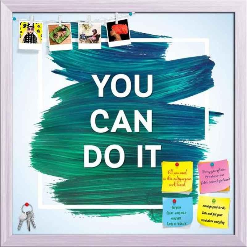 ArtzFolio 40.6x40.6x1cm White Printed Bulletin Notice Pin Soft Board, AZSAO41976412BLB_FR_L_02_WH