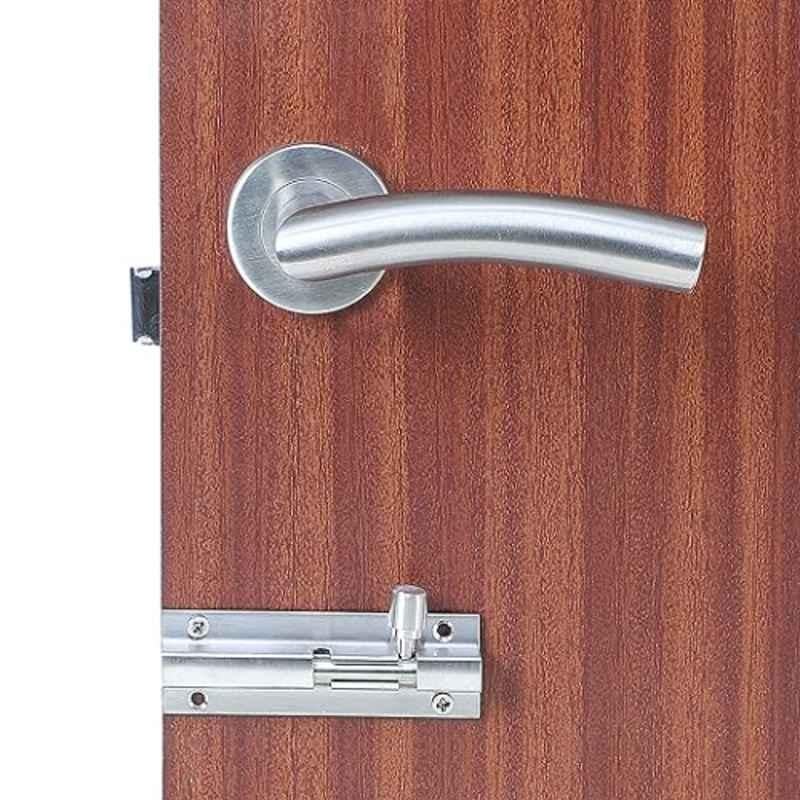 Homexpert MG-1105 Stainless Steel Silver Heavy Duty Mortise Door Lock Set with Bolt Latch & Pull Handle