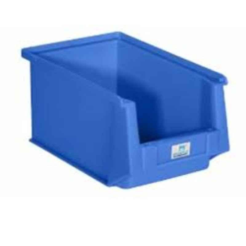 Nilkamal 350x210x200mm HDPE Blue Front Partly Open Crate, FPO CRATE45