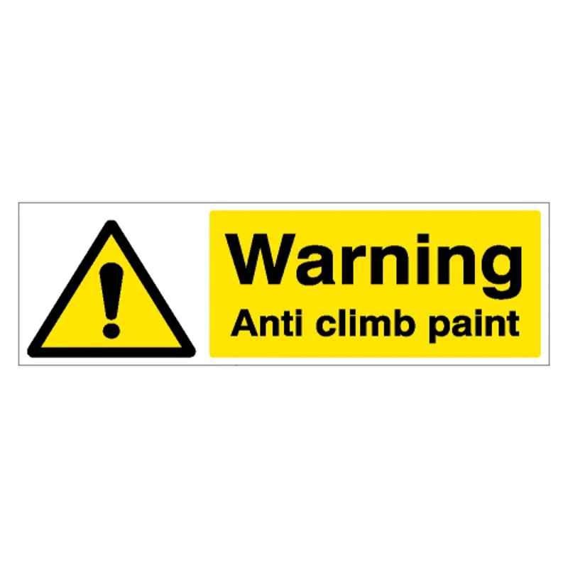 SUNSIGNS 450x150mm Vinyl & Acrylic Sandwich Warning Anti Climb Paint Signage, SN0096VNLM1HPIDAL