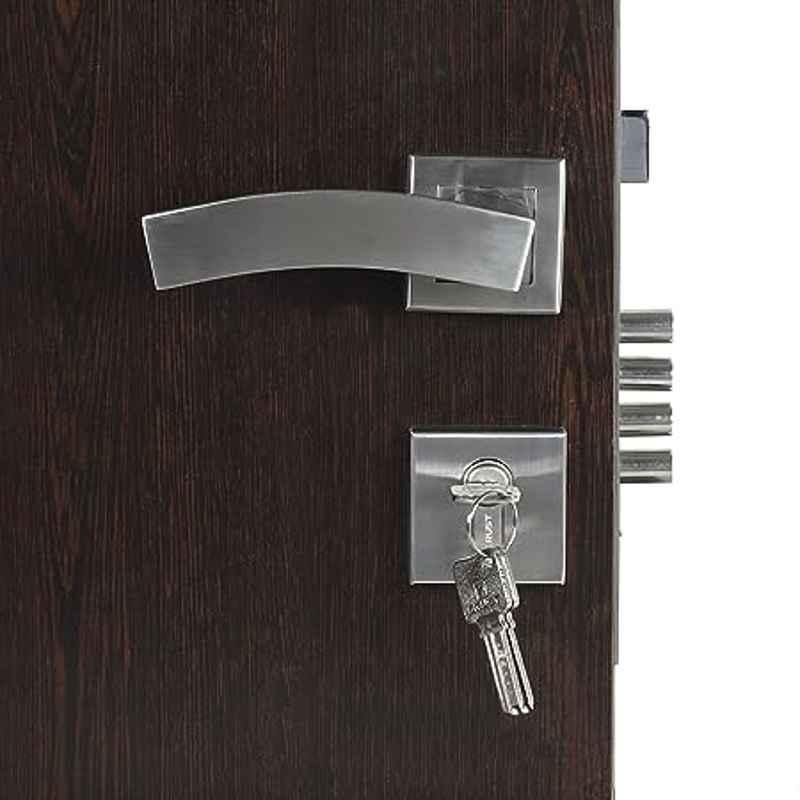Handle Waala Rose LB10002-R-OSK Stainless Steel Silver One Side Key Mortise Door Lock Set