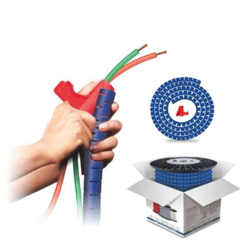 Noveau Safe-T-1ST 34mm 50m Virgin HDPE Blue Cable Zipper, NSFZ34BU0050