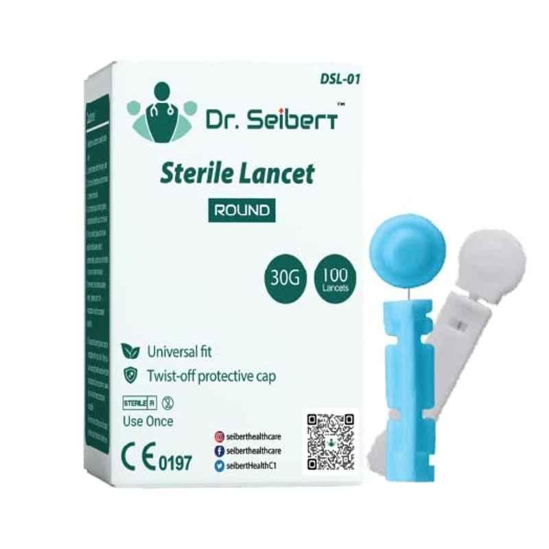 Dr Seibert 100 Pcs Round Sterile Lancets, DSL-01